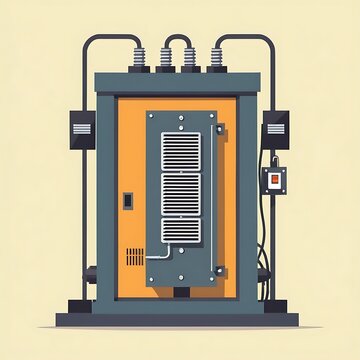 machine door orange gray industrial design clip art preview