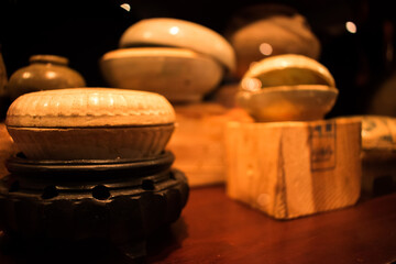 A display of some containers used in an old ancestral house in the colonial Philippines