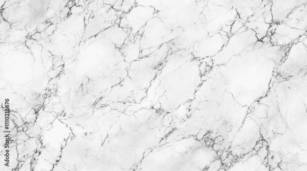 Aufkleber Elegant white marble texture background with subtle gray veining ideal for architectural and design applications.