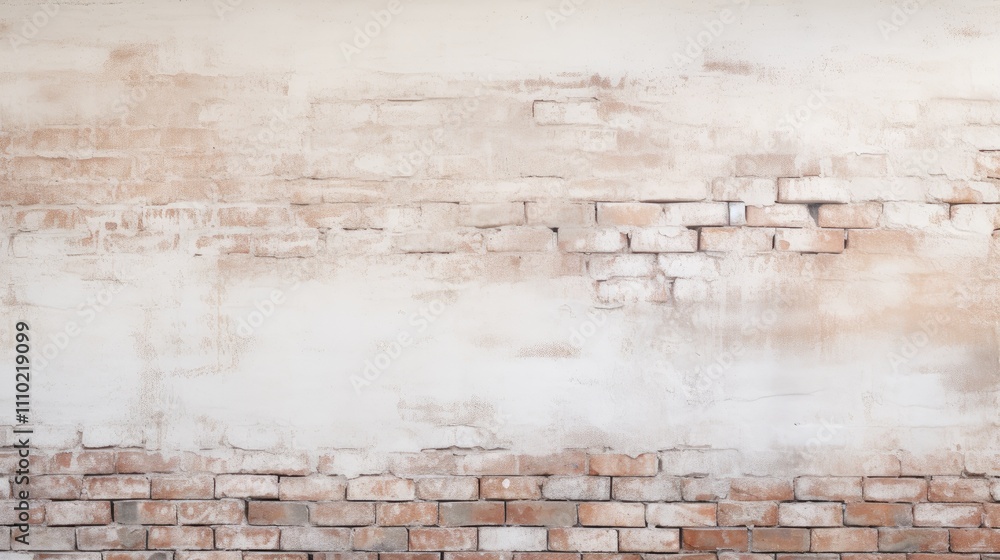 Aufkleber old brick wall texture with soft colors and whitewashed surface ideal for background use in design p