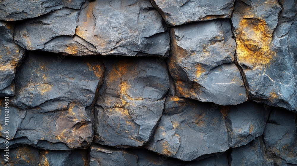 Poster rock texture background with natural pattern featuring grey and golden hues ideal for design and con