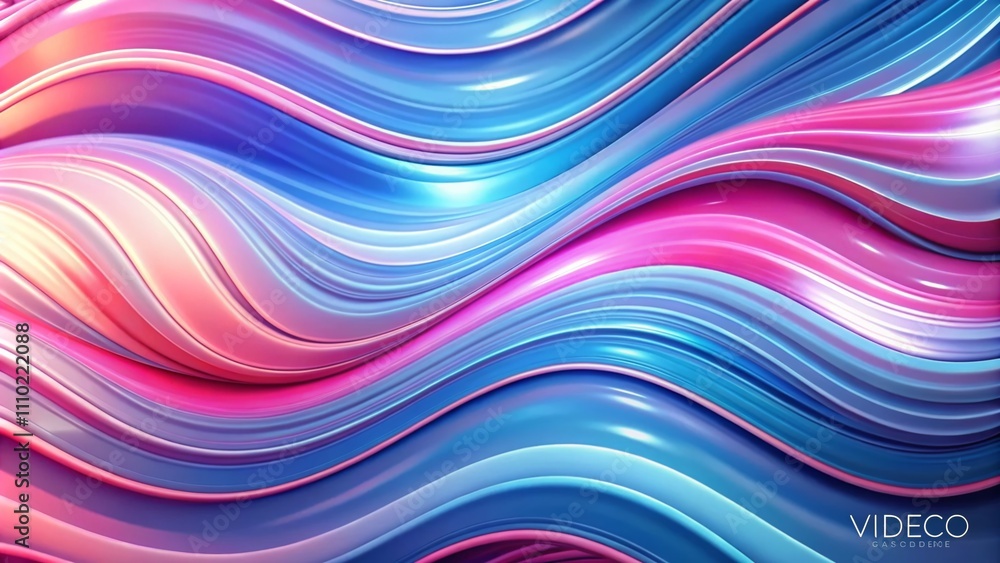 Poster captivating abstract motion background featuring wavy pink and blue marble lines in a dynamic flow w