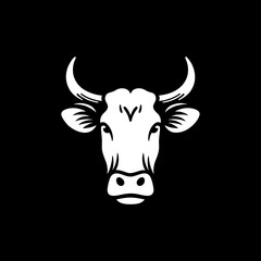 cattle cow head vector logo of meat cattle farm ranch	
