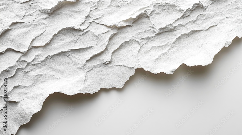Aufkleber textured white paper surface with natural folds and creases creating an artistic backdrop for design