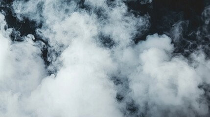 Fototapeta premium Abstract swirling smoke clouds on a dark background creating an atmospheric and mysterious visual texture for various design applications