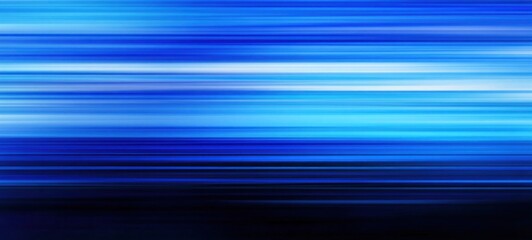 Fototapeta premium Abstract Blue Horizontal Stripes: A Dynamic Motion Blur Background