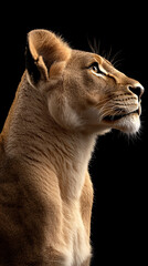 Naklejka premium lion, King of jungle, Amazing and dangerous image of lion 