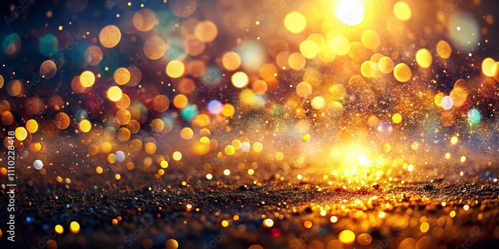 Poster captivating candid photography with colorful bokeh effect and out of focus background featuring gold