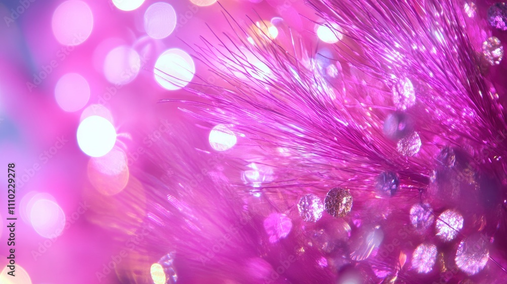 Aufkleber Abstract close-up of colorful stage lighting effects with soft focus creating vibrant bokeh patterns ideal for theatrical and event design backgrounds