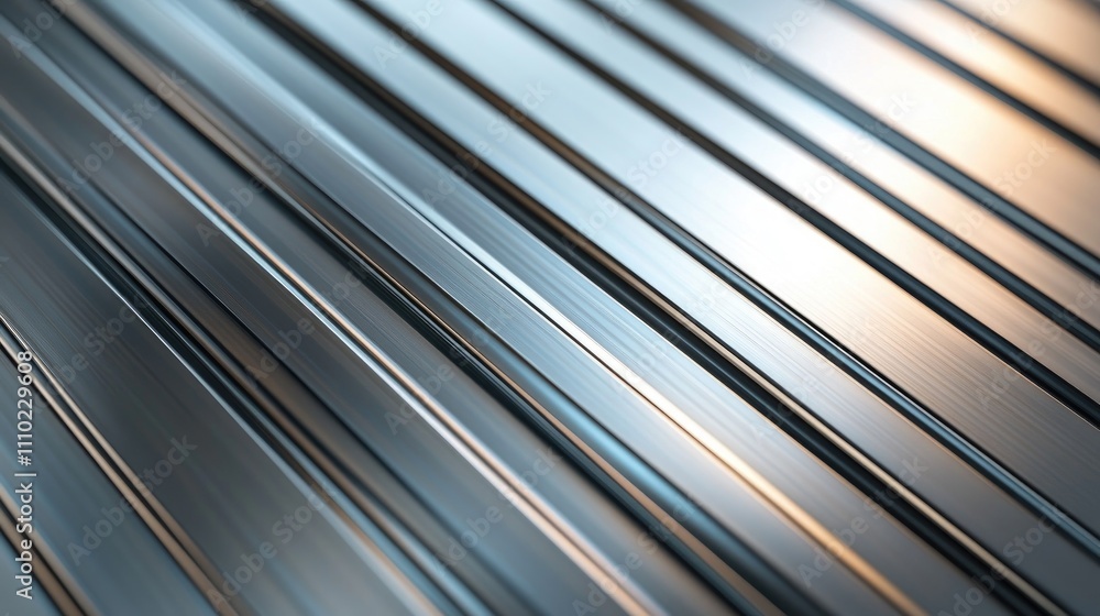 Aufkleber stainless steel texture with reflective light patterns highlighting surface lines and details for in
