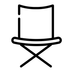 folding chair cutline icon