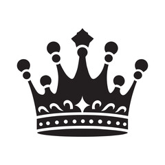 Crown icons vector, collection crown sign, silhouette crown symbol vector illustration isolated on white background.