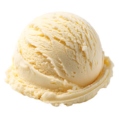ice cream scoop on white background 