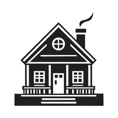 Collection home icons vector illustration, House symbol. Real estate objects and houses black icons isolated on white background.