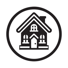Collection home icons vector illustration, House symbol. Real estate objects and houses black icons isolated on white background.