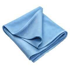 blue towel isolated on white background 