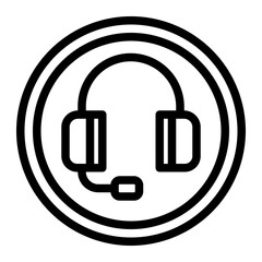 Fototapeta premium customer service line icon