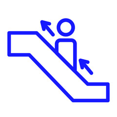 escalator going up color icon