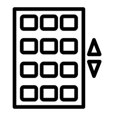 public elevator line icon