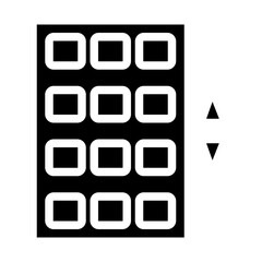 public elevator solid icon