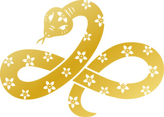Chinese new year golden gradient snake zodiac vector icon.
Chinese new year golden gradient snake illustration svg.
lunar new year.
traditional paper cut style.
Transparent Background .