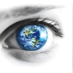 Naklejka premium The World In An Eye 