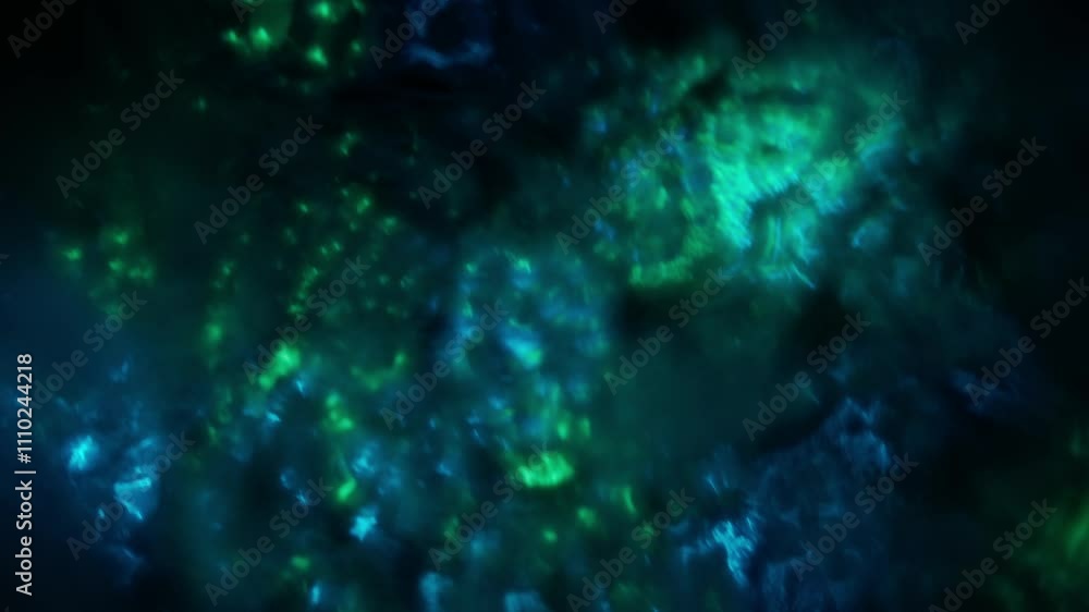 Poster blurred colorful lens flare motion studio lightning, kaleidoscope glass texture with bokeh effect on