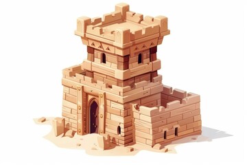 Castle icon, fairy tale forts, old towers, medieval castles, kingdom symbol, king home, fairytale fortress