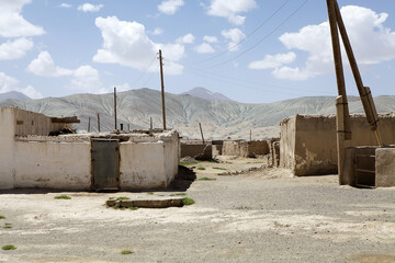Rangkul village in the Pamir Mountains of Gorno-Badakhshan region in Tajikistan