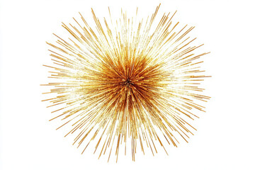 Naklejka premium Starburst effect with shimmering golden rays, isolated