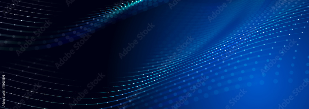 Poster polygonal background with dots and lines. network connection structure. science and technology. 3d