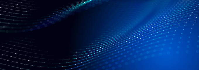 Polygonal background with dots and lines. Network connection structure. Science and technology. 3d