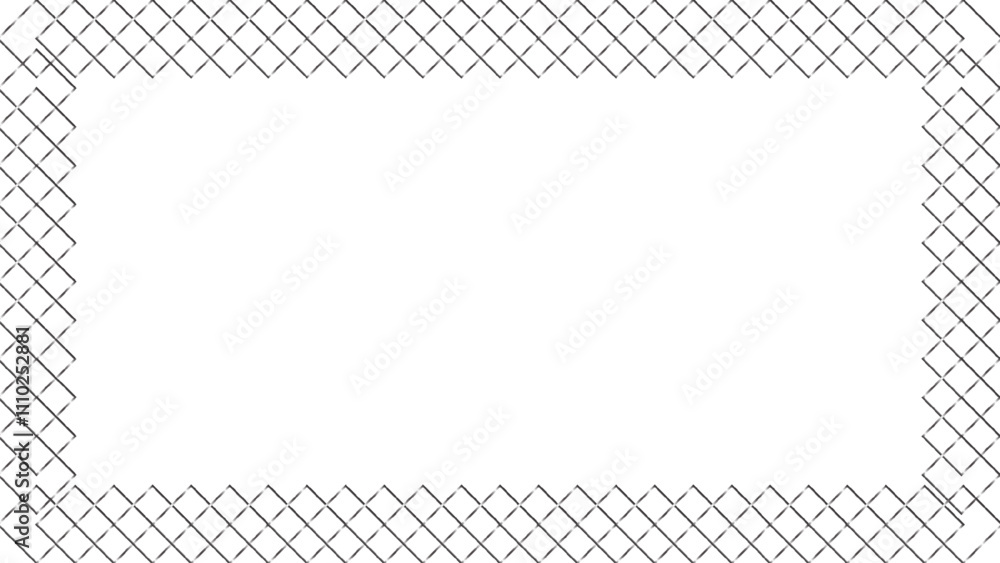 Poster Silver rectangular frame with made of small squares