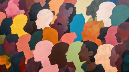 An evocative image of racial harmony with a spectrum of skin tones blending into a single vibrant mural, illustrating unity and shared humanity, minimalist composition