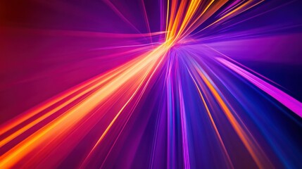 Obraz premium An evocative image of vibrant, abstract light beams converging to create a cohesive, radiant display on a clean backdrop