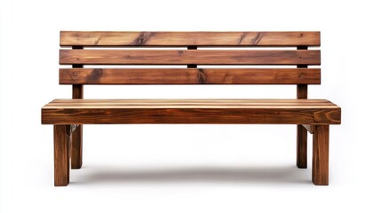 Stylish Wooden Bench for Home Interior and Garden Decor in Isolated Background Perfect for Modern and Classic Furniture Designs
