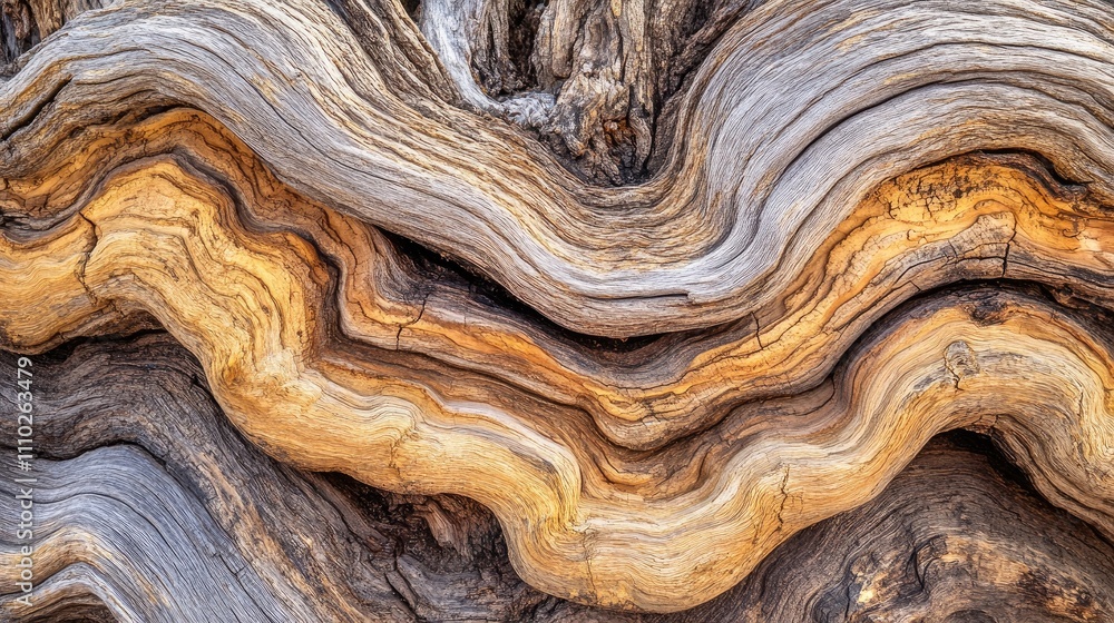Aufkleber textured close up of intricate tree log patterns showcasing natural wood grain and colors in an orga