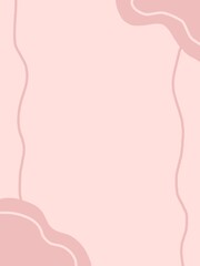 pink background with soft colour ilustration for wallpaper namecard presentation