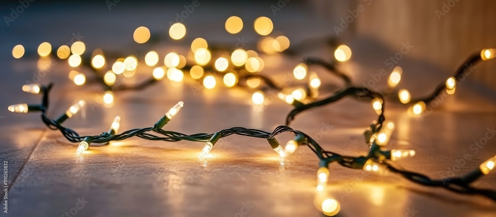 Aufkleber golden bokeh lights on dark background creating a festive and inviting atmosphere ideal for holiday 