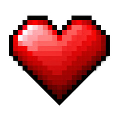 red heart made of triangles