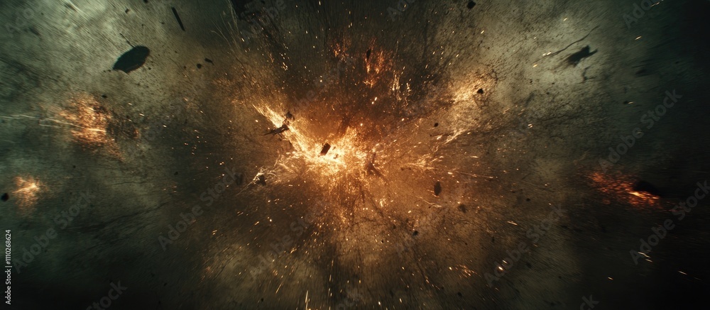 Poster vibrant explosions of fireworks creating colorful patterns against a dark dramatic background