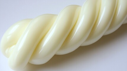 Twisted creamy garlic braid on a bright background showcasing texture and culinary potential for food-related projects