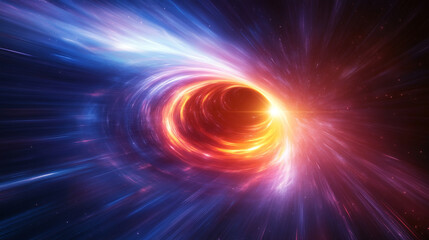 Obraz premium Vibrant and dynamic colorful background showcasing a sense of chaos and hyperspeed motion featuring a blend of swirling energy patterns and radiant light streaks evoking futuristic and energetic theme