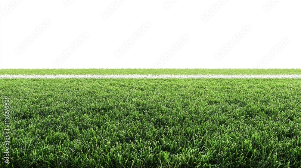 Aufkleber lush green grass with a pristine white space creating a clean and minimalist natural background for 