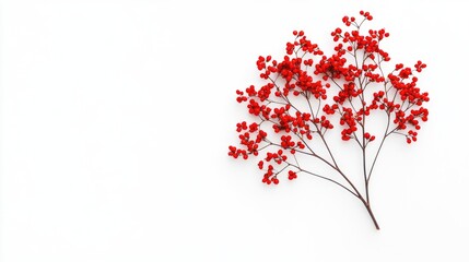 Red chili peppers arranged artistically on a clean white background showcasing vibrant colors and natural beauty