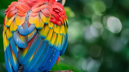 Obraz premium Macaw Parrot Posing Against a Vibrant Background