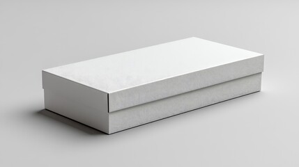 White cardboard flip top box mockup on a minimalist background showcasing packaging design possibilities for branding projects.