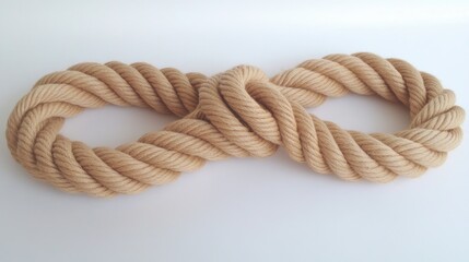 Durable maritime rope forming an interlocking knot symbolizing reliability and strength in nautical applications