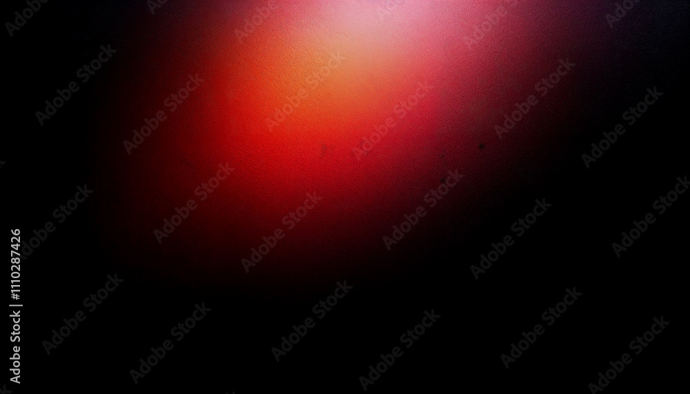 Poster gradient background transitioning from dark red to light orange