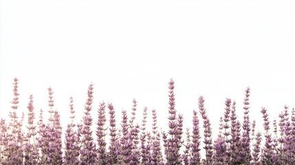 Clary sage Salvia sclarea blooming flowers against a white background showcasing the herb's delicate purple beauty and natural elegance